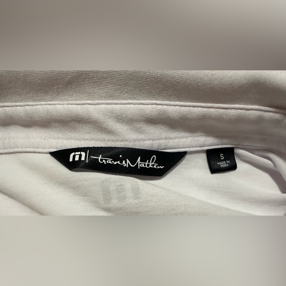 TravisMathew Mens White Golf Polo Shirt | Performance Stretch | Size Small - Picture 9 of 10
